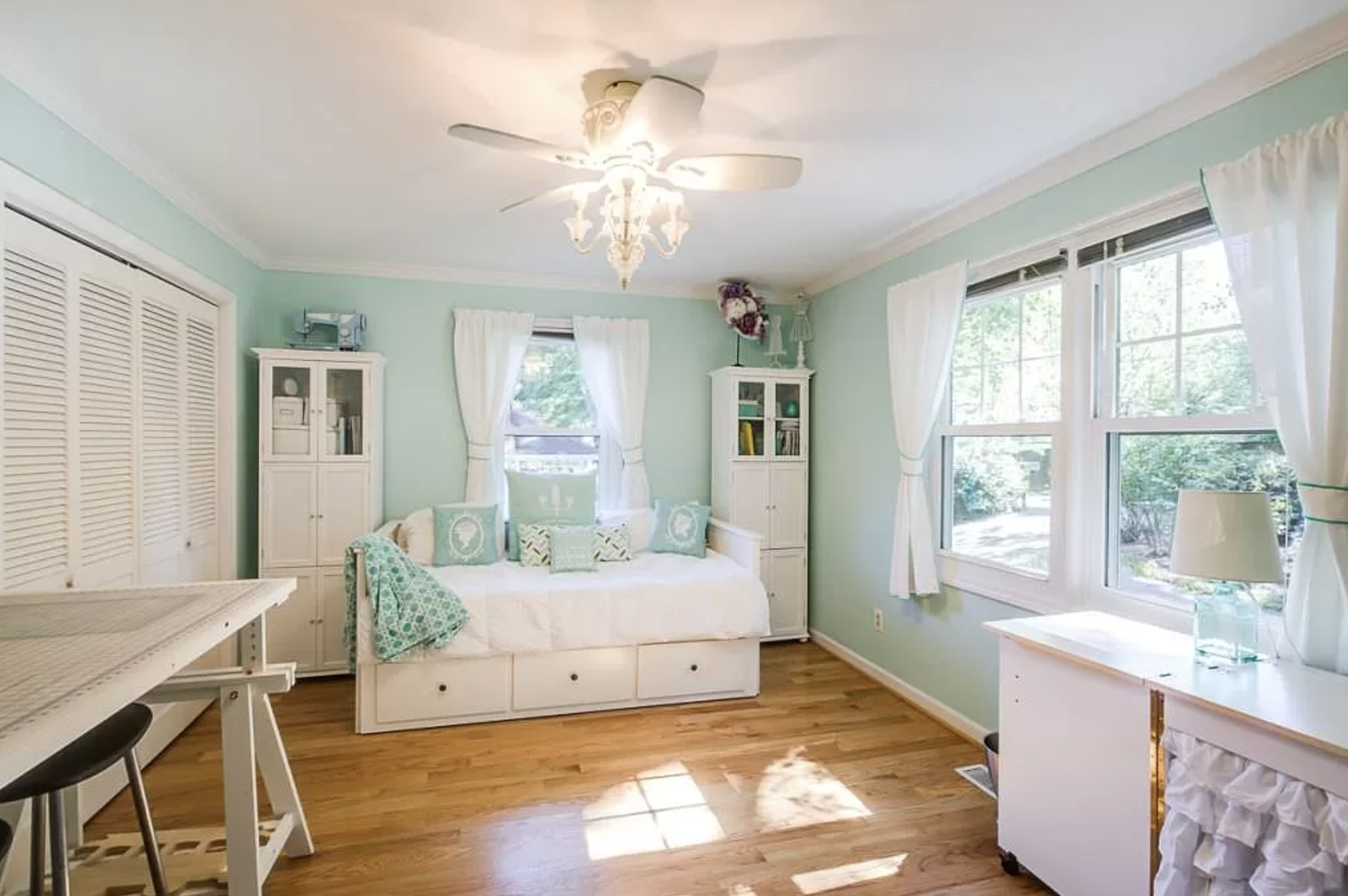 Mint Green Sewing Room